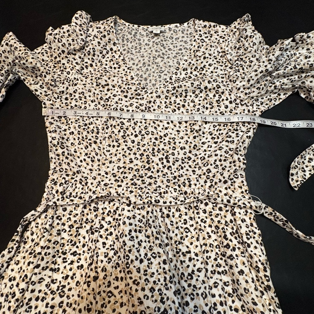 J. Crew Lep Long Sleeve Dress w/ Decorative Sleeves, Pockets, Side zipper & Belt - Picture 3 of 16